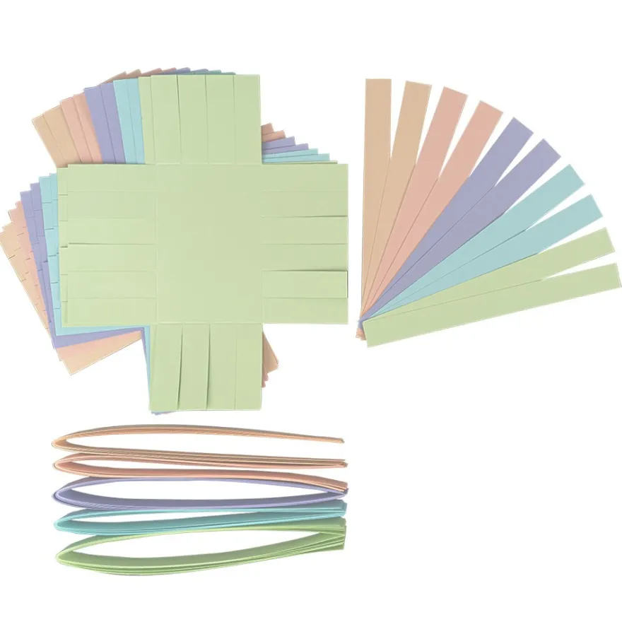 Flechtkörbe aus Papier, zum Selberflechten, 12cm x 8cm x 6,5cm, Pastelltöne, 10 Stück