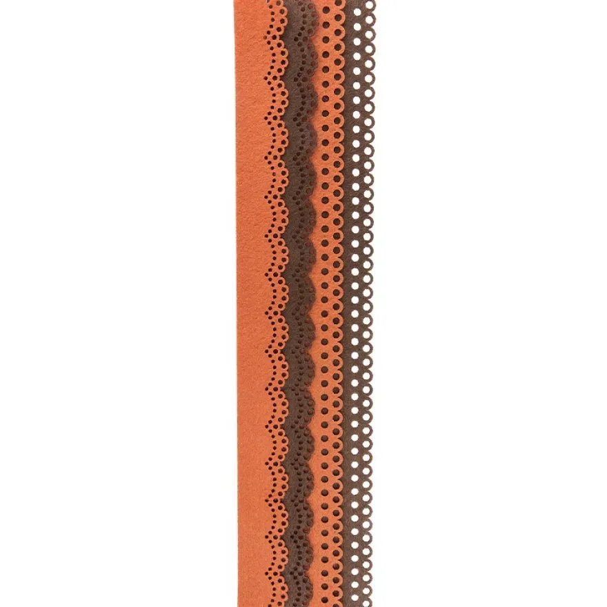 Folia Filzbordüren, terra & braun, 30cm, 4 Stück