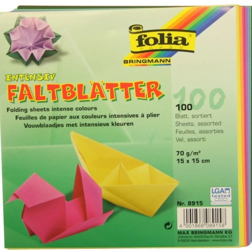 Folia Intenstiv Faltblätter, 15 x 15 cm, 100 Blatt