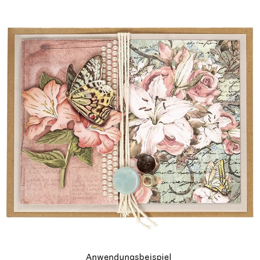 Folia Knöpfe-Mix, braun/beige/rosa, Ø 9-25mm, 30g
