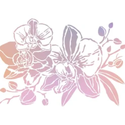 Folien-Bügeltransfer, Orchideen 2, DIN A4, rosé