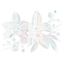 Folien-Bügeltransfer, Orchideen 1, DIN A4, silber