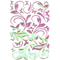 Folien-Bügeltransfer, Ornamente & Schmetterlinge, DIN A4, rosé