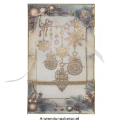 Gel-Klebetransfers & Metallic-Transferfolien, Winterschmuck, 10cm x 30cm, 10 Bogen