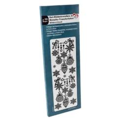 Gel-Klebetransfers & Metallic-Transferfolien, Winterschmuck, 10cm x 30cm, 10 Bogen