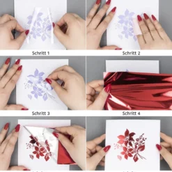 Gel-Klebetransfers & Metallic-Transferfolien, Winterliche Szenen, 10cm x 30cm, 10 Bogen