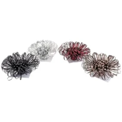 Geschenkband- & Schleifen-Mix, metallic, je 4 Schleifen & Geschenkbänder, verschiedene Farben