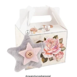 Geschenkboxen, Design 1, 11cm x 9cm x 14cm, 250 g/m², weiß, 10 Stück