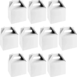 Geschenkboxen, Design 1, 11cm x 9cm x 14cm, 250 g/m², weiß, 10 Stück