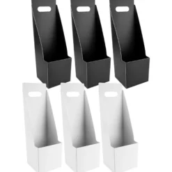 Geschenkboxen für Pflanzen, 11cm x 11cm, 35cm hoch, weiß, schwarz, 6 Stück
