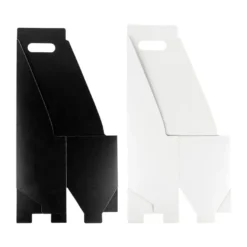 Geschenkboxen für Pflanzen, 11cm x 11cm, 35cm hoch, weiß, schwarz, 6 Stück