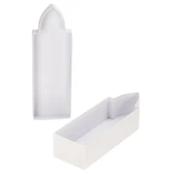 Geschenkboxen, Kerze, 4 versch. Größen, mit Deckel, weiß, 4 Stück