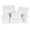 Geschenkboxen, quadratisch, verschiedene Größen, weiß, 5 Stück