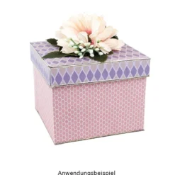Geschenkboxen, quadratisch, verschiedene Größen, weiß, 5 Stück
