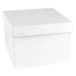 Geschenkboxen, quadratisch, verschiedene Größen, weiß, 5 Stück