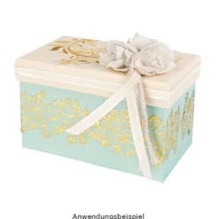 Geschenkboxen, rechteckig, verschiedene Größen, weiß, 5 Stück