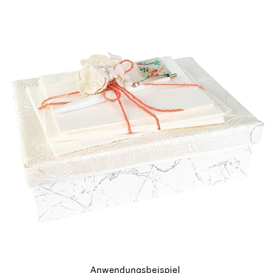 Geschenkboxen, rechteckig, verschiedene Größen, weiß, Rohlinge zum Weiterverzieren, 10 Stück