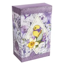 Geschenkbox Kaffee, Vintage, 18cm x 11cm x 7cm, violett