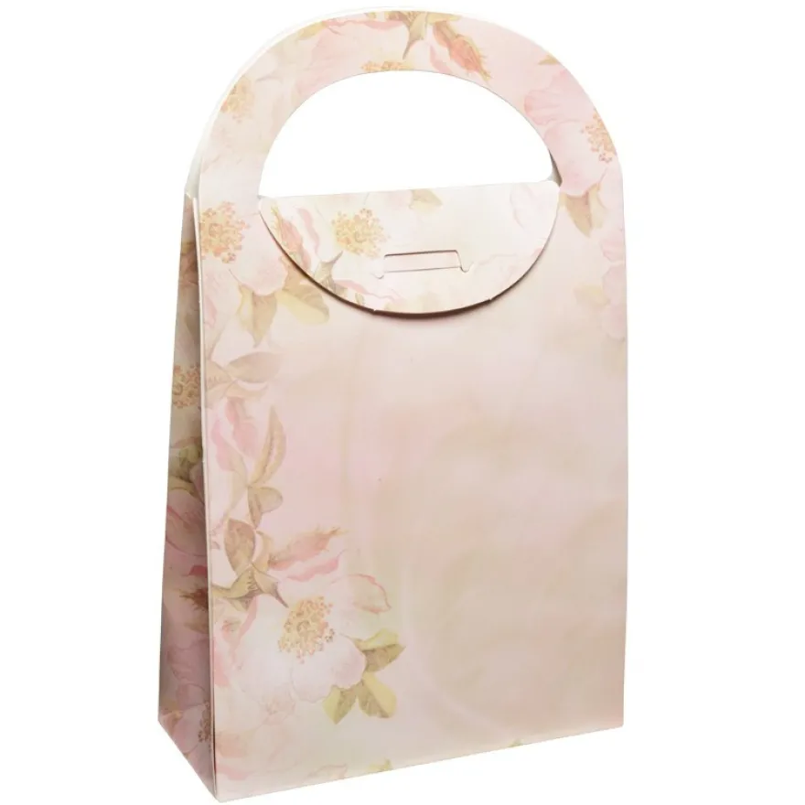Geschenktasche Kirschblüte, 4,5 x 11,5 x 20 cm, rosa