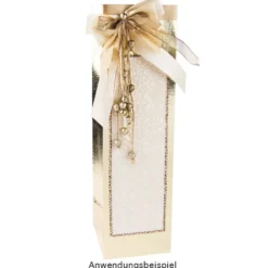 Geschenktaschen, 36cm x 10,5cm x 10,5cm, lackierte Oberfläche, gold, 10 Stück