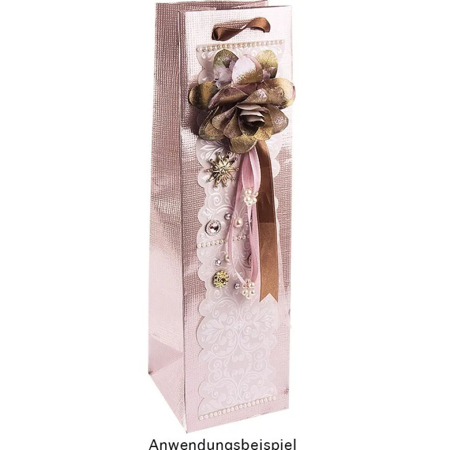 Geschenktaschen, 36cm x 10,5cm x 10,5cm, rosé, 3 Stück