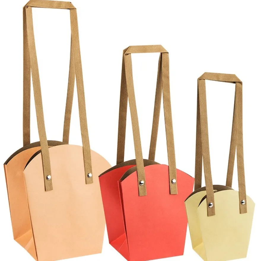 Geschenk-Taschen für Pflanzen, verschiedene Größen und Farben, 3 Stück