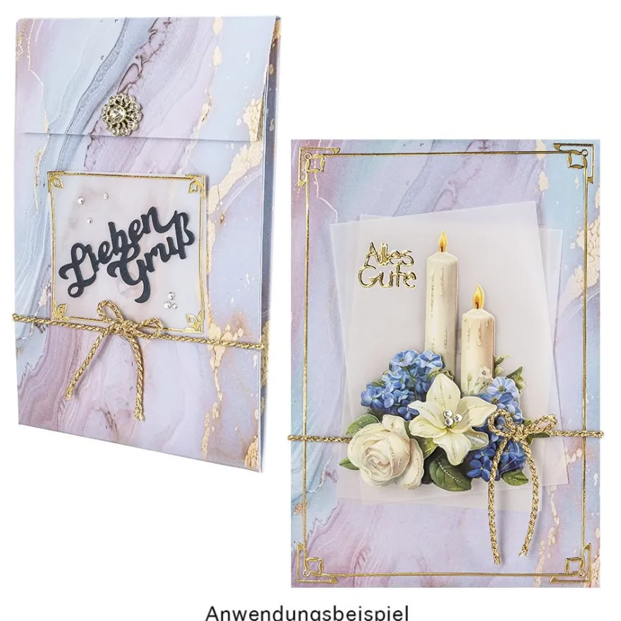 Geschenktaschen-Grußkarten, Frühling/Sommer, 16,4 cm hoch, 8 Stück