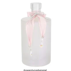 Glas-Anhänger mit Perlenkappe, Tropfen 1, 3,1cm x 1,5cm, facettiert, klar, irisierend, 20 Stück
