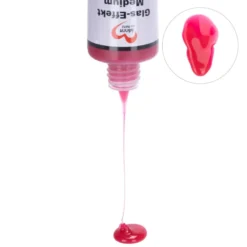 Glas-Effekt-Medium, flexibel, transparent-rot, 90ml