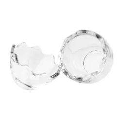 Glas-Eier, 2-teilig, Ø 8,2cm, 11,6cm hoch, abnehmbarer Deckel, klar, 2 Stück