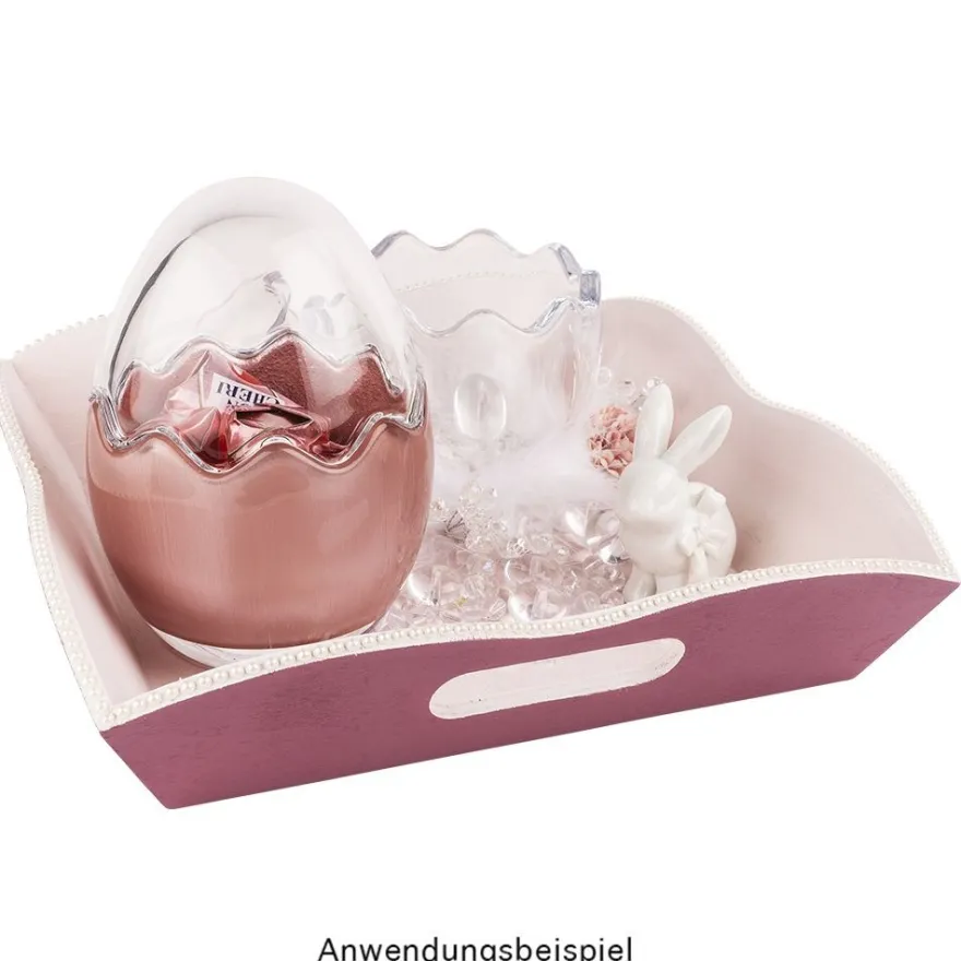 Glas-Eier, 2-teilig, 3 verschiedene Größen, abnehmbarer Deckel, klar, 3 Stück