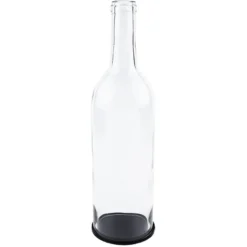 Glasflasche mit abnehmbarem Boden, 27,5cm hoch, Ø7,5cm, schwarzer Boden