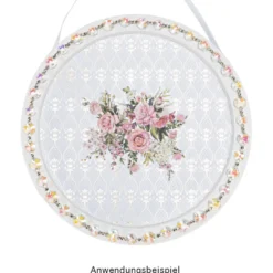 Glaskunst, Koppen, Octagon, Ø1,4cm, facettiert, irisierend, mit zwei Öffnungen, 30 Stück