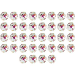 Glaskunst, Koppen, Octagon, Ø 1,2cm, facettiert, irisierend, 36 Stück