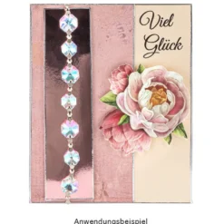Glaskunst, Koppen, Octagon, Ø 1,2cm, facettiert, irisierend, 36 Stück