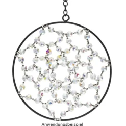 Glaskunst, Koppen, Octagon, Ø 1,2cm, facettiert, irisierend, 36 Stück