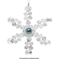 Glaskunst, Koppen, Octagon, Ø1,4cm, facettiert, klar, mit zwei Öffnungen, 30 Stück