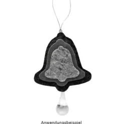 Glaskunst, Pendel Anhänger, Artemis, 2,5cm x 7,6cm, klar, 2 Stück