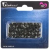 Glaskunst, Perlen, Diamant, 0,8cm x 0,8cm, facettiert, klar hellgrau, 50 Stück
