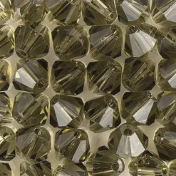 Glaskunst, Perlen, Diamant, 0,8cm x 0,8cm, facettiert, klar hellgrau, 50 Stück
