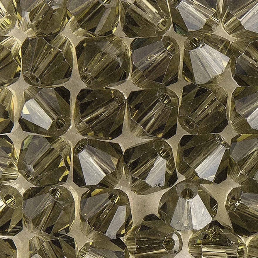 Glaskunst, Perlen, Diamant, 0,8cm x 0,8cm, facettiert, klar hellgrau, 50 Stück