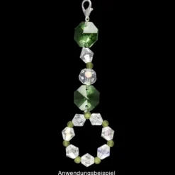 Glaskunst, Perlen, Diamant, 0,8cm x 0,8cm, facettiert, klar irisierend, 50 Stück