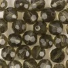 Glaskunst, Perlen, Kugel, Ø 1cm, facettiert, klar hellgrau, 30 Stück