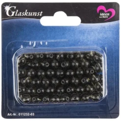 Glaskunst, Perlen, Kugel, Ø 0,8cm, klar hellgrau, 100 Stück