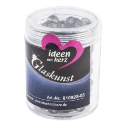Glaskunst, Perlen, Kugel, Ø 0,6cm, klar hellgrau, 140 Stück