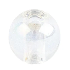 Glaskunst, Perlen, Kugel, Ø 0,8cm, klar irisierend, 100 Stück