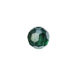 Glas-Perlen, transparent, Ø6 mm, 20 Stück, jade-irisierend