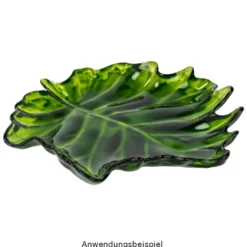 Glasschalen, Blattform, 23cm x 20cm x 3,5cm, 3 Stück