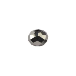 Glasschliff-Perlen, 0,6cm x 0,4cm, anthrazit, 30 Stück