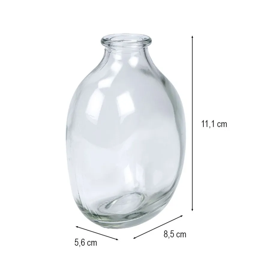 Glas-Vasen, organische Formen, versch. Größen & Designs, klar, 3 Stück